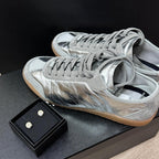 Damen Sneaker im modernen Metallic-Look mit rutschfester Sohle und komfortabler Polsterung R&B