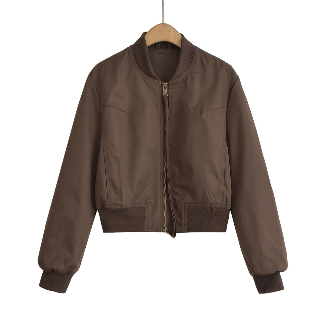 Damen modische Kurzjacke mit elastischem Bündchen R&B