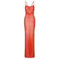 Damen luftiges Netz-Maxikleid mit faszinierendem Design R&B