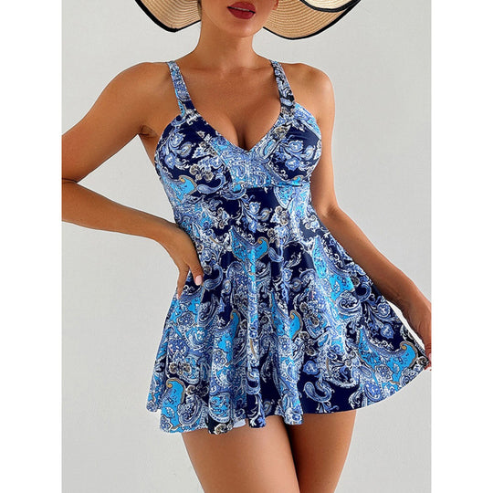 Damen Badeanzug-Kleid mit elegantem Paisleymuster R&B