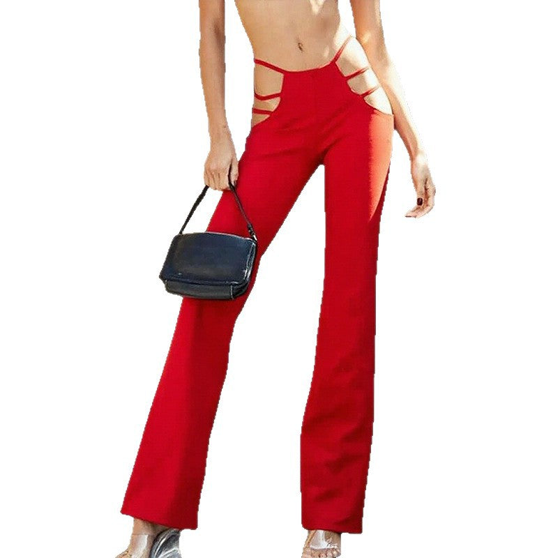 Damen Flared Leggings mit modischem Cut-Out Design R&B