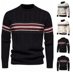Herren Strickpullover mit innovativem Zopfmuster und stilvollen Akzenten