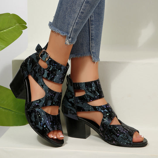 Damen Blockabsatz Sandalen R&B