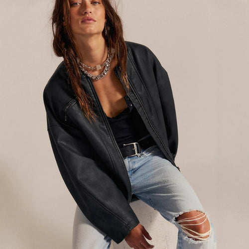 Damen Modische Echtjacke R&B