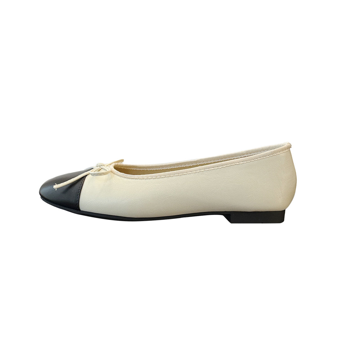 Damen Ballerinas mit modischem Schleifen-Detail und eleganter Farbkontrast R&B