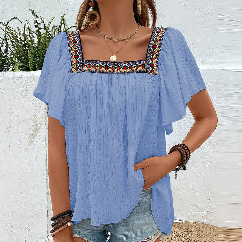 Damen Luftige Sommerbluse mit Stickereien R&B