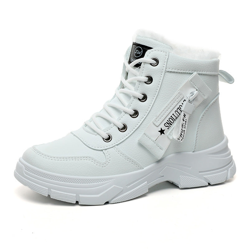 Damen modische Winterboots mit warmem Kunstfellfutter und robuster Profilsohle R&B