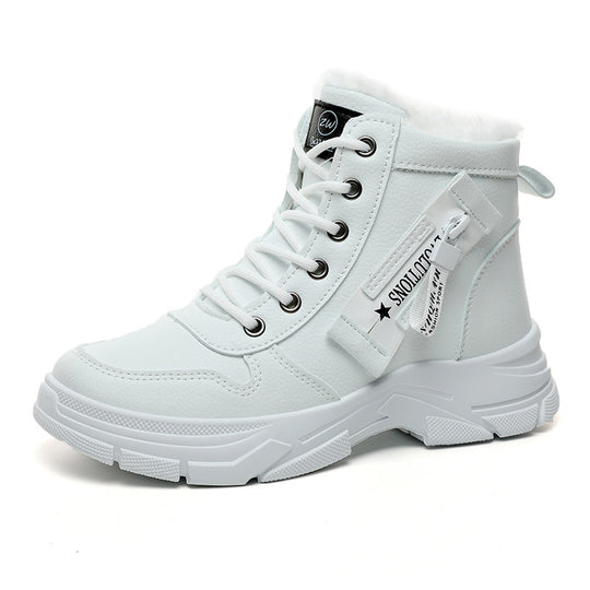 Damen modische Winterboots mit warmem Kunstfellfutter und robuster Profilsohle R&B