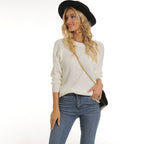Damen Strickjacke mit tiefem V-Ausschnitt und dekorativer Knopfleiste R&B