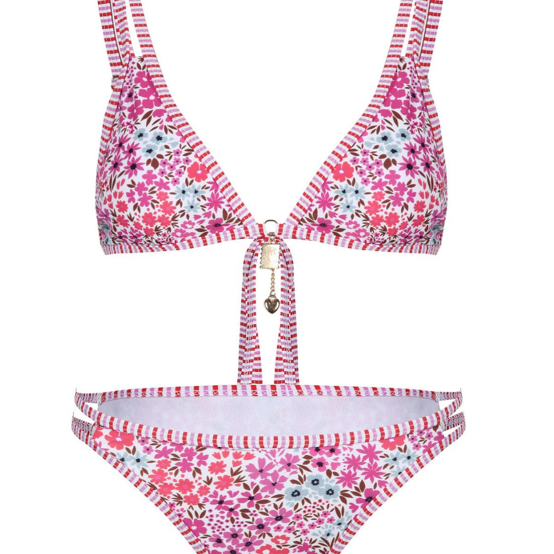 Damen Bikini-Set mit floralem Muster und verstellbaren Trägern R&B
