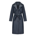 Damen modischer Trenchcoat aus hochwertigem Kunstleder