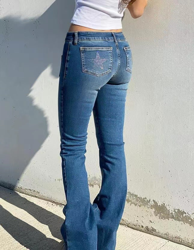 Damen Bootcut Jeans mit praktischen Taschen R&B