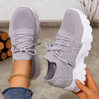 Damen Freizeitsneakers mit atmungsaktivem Strickoberteil und dämpfender Sohle R&B