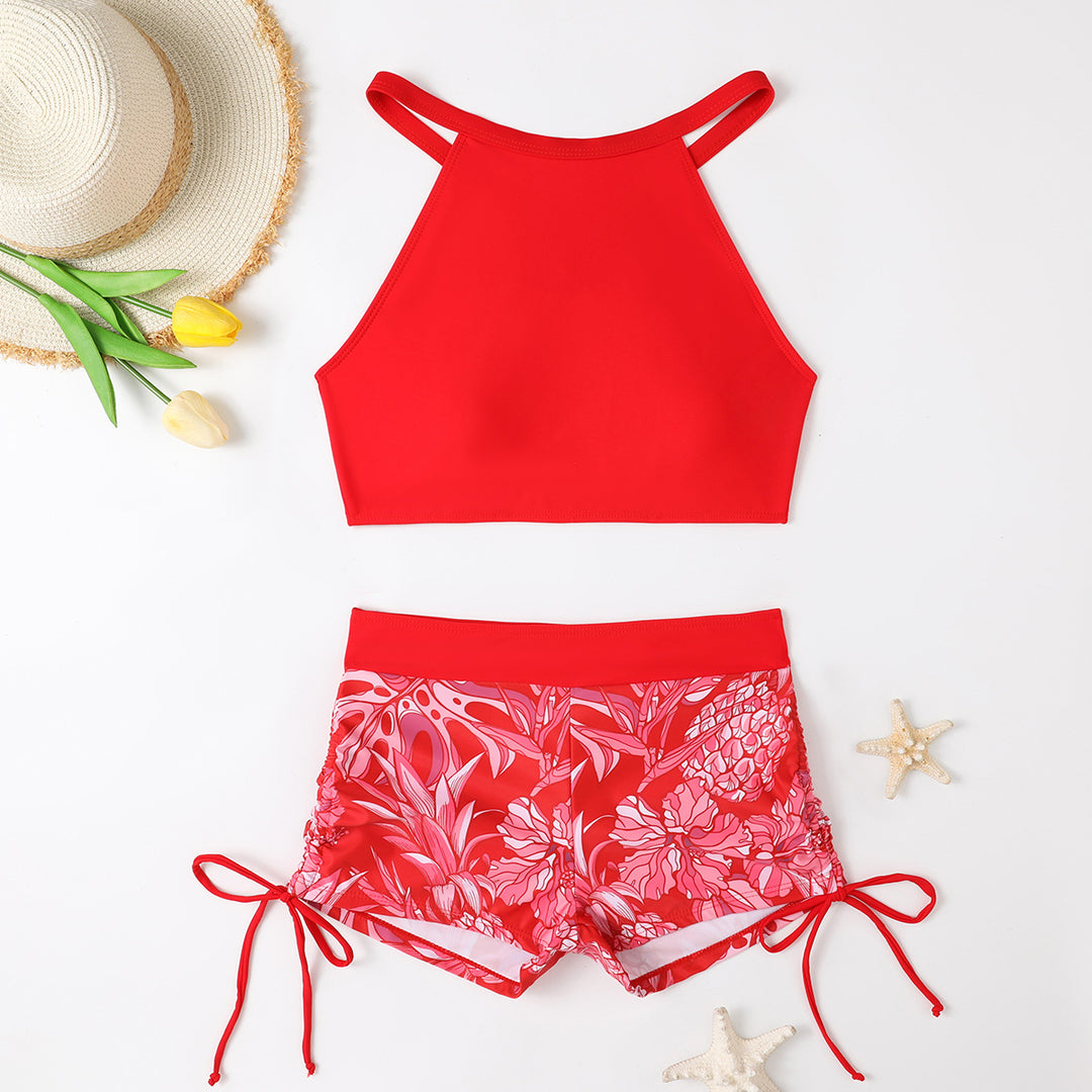 Damen Sportliches Bikiniset mit buntem Muster R&B