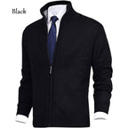Herren modischer Strickjacke mit hohem Kragen und Reißverschluss R&B