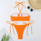 Damen Bandeau-Bikini mit modischem Rüschen-Design und innovativer Schnittführung R&B