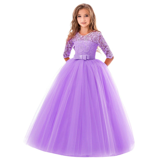 Damen Prinzessinnenkleid mit Spitzenoberteil und Tüllrock R&B