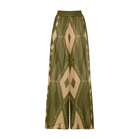 Damen Einteiler Badeanzug mit voluminösem Rüschendesign und passendem Stoffhose R&B