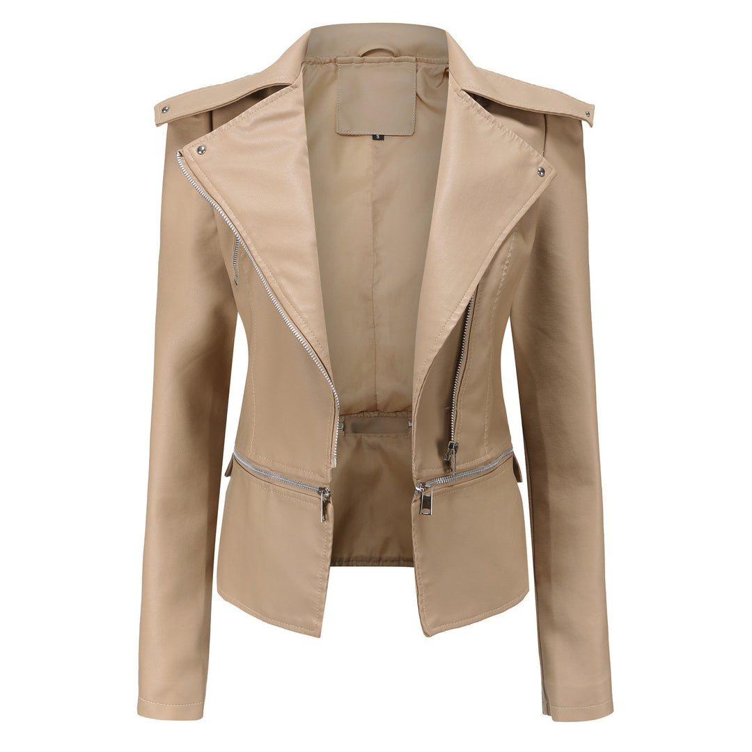 Damen jacke mit asymmetrischem Reißverschluss und stilvollen Zipper-Details R&B