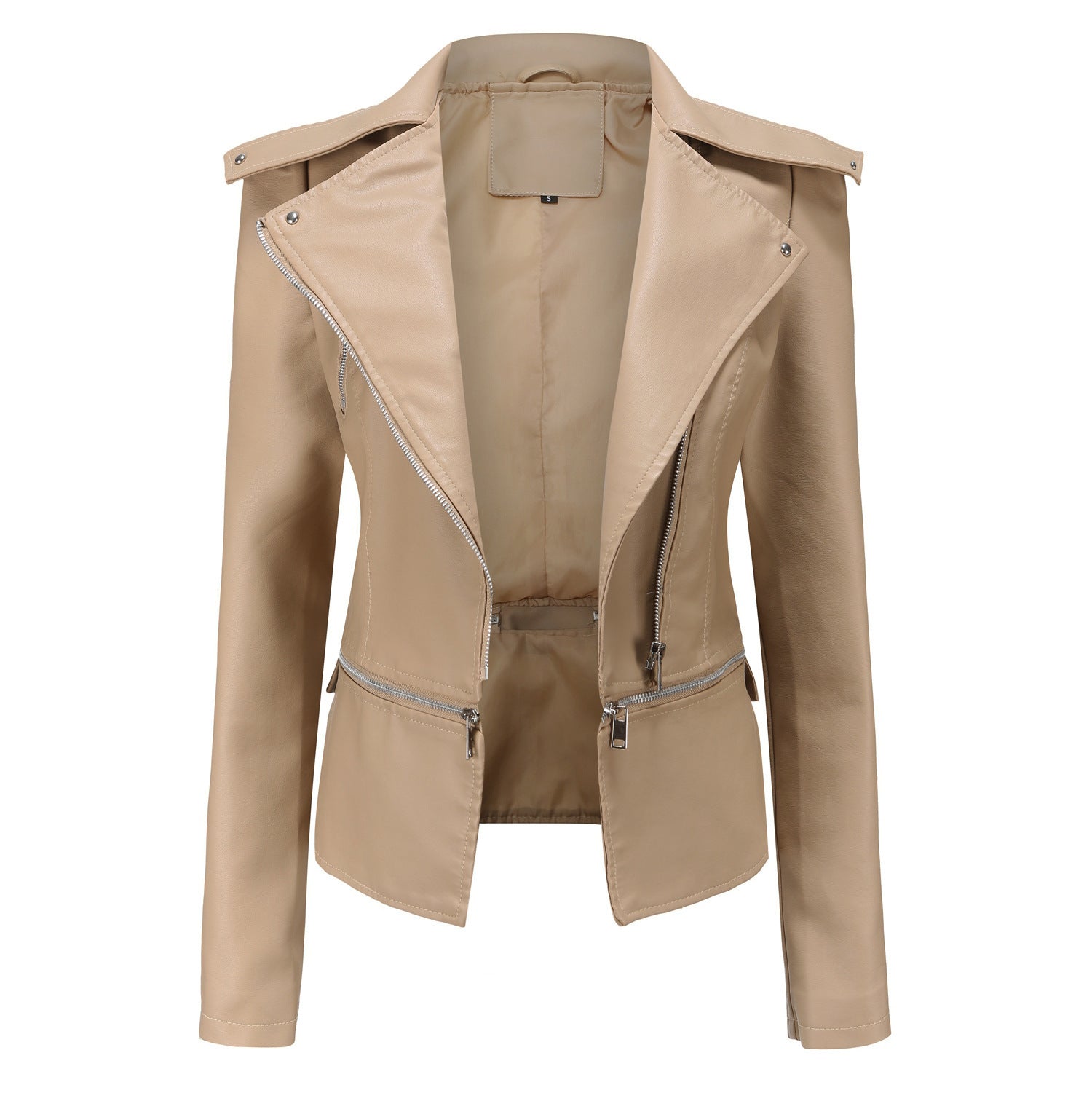 Damen jacke mit asymmetrischem Reißverschluss und stilvollen Zipper-Details R&B