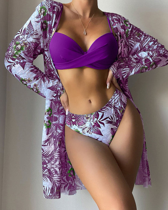 Damen Strandcover-Up mit floralem Muster R&B