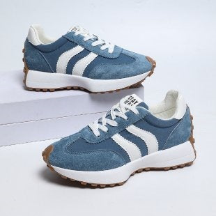 Damen Sportliche Retro Sneakers mit modischem Wildleder-Design R&B