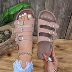 Damen Komfortable Riemensandalen mit verstellbaren Schnallen R&B