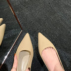 Damen Elegante spitze Pumps mit bequemer Innensohle und geschmeidiger Lederoberfläche