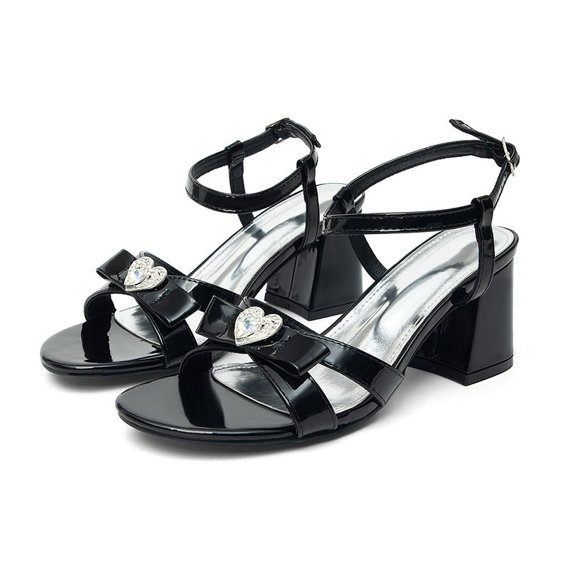 Damen Elegante Sandalen mit Schmuckelementen und komfortablem Blockabsatz R&B