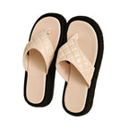 Damen Komfortable Zehentrenner-Sandalen mit geflochtenem Riemen und bequemer Sohle R&B