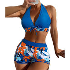 Damen Bikini-Set mit modischem Neckholder-Design und sportlichem High-Waist-Schnitt R&B