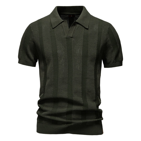 Herren Poloshirt mit strukturiertem Design und hochentwickeltem Tragekomfort R&B