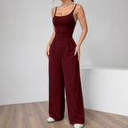 Damen Eleganter Jumpsuit mit weitgeschnittenen Beinen und schmeichelndem Oberteil R&B