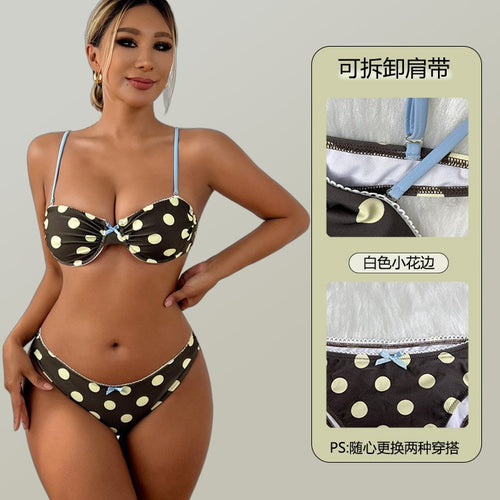 Damen Bunte gepunktete Bikini-Set R&B