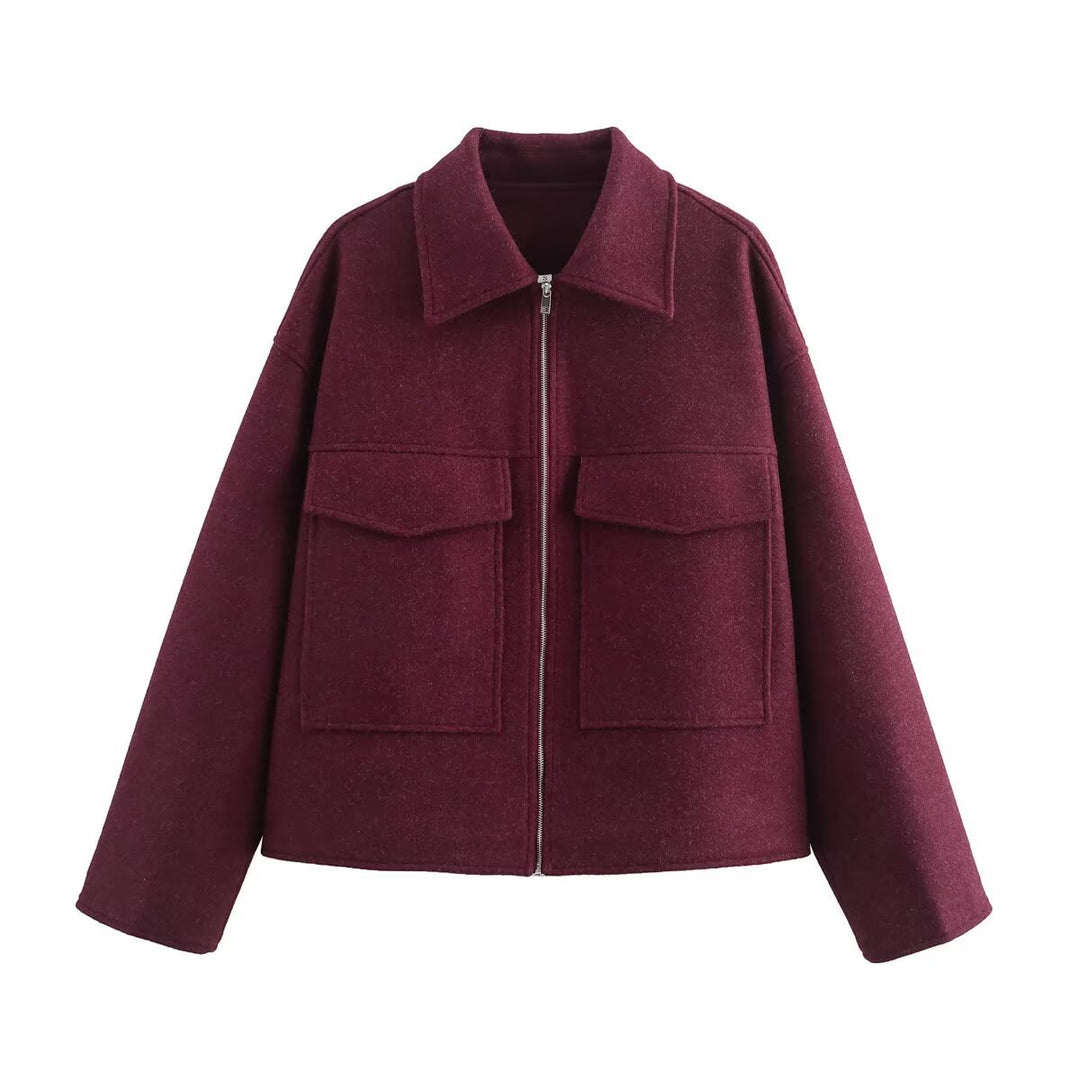 Damen Oversized Utility-Jacke mit praktischen Pattentaschen R&B
