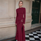 Damen Elegantes Kleid mit innovativem Design und kunstvollen Drapierungen R&B