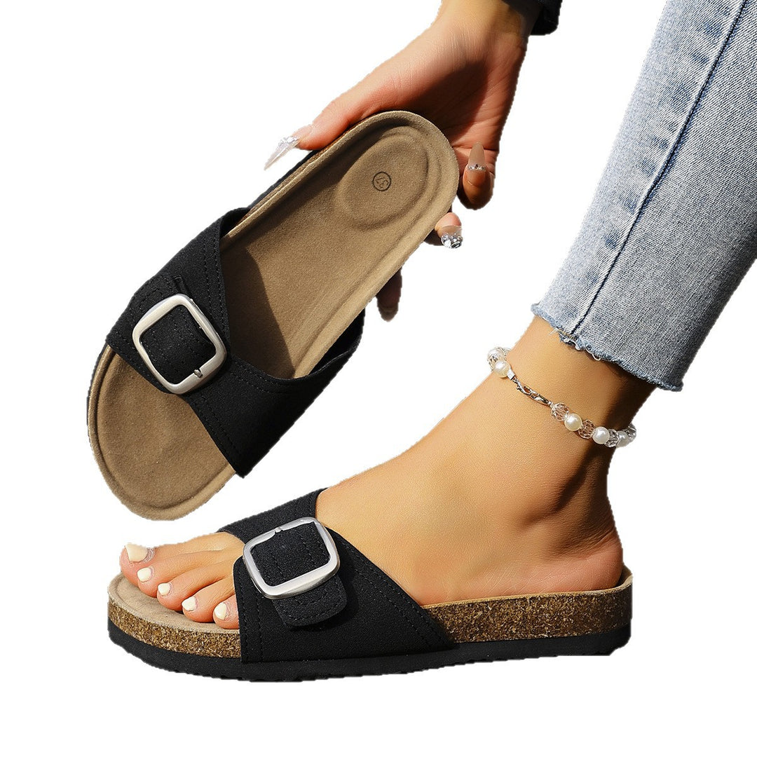 Damen Komfortable Clogs mit modischem Schnallen-Detail R&B