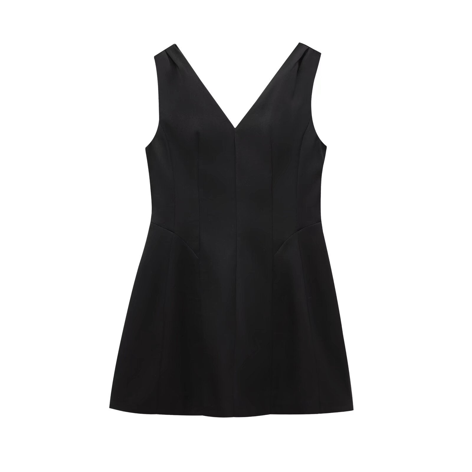 Damen elegantes V-Ausschnitt Cocktailkleid aus hochwertigem Material