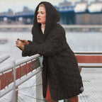 Damen Großer Strickcardigan mit weichem Material und praktischer Kapuze