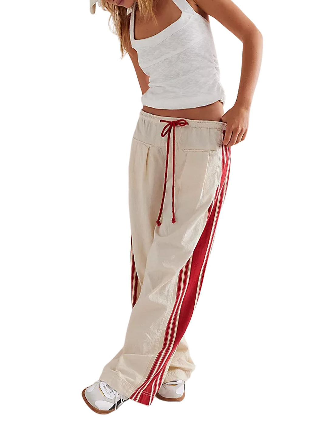 Damen Lässige Sporthose mit seitlichen Streifen R&B
