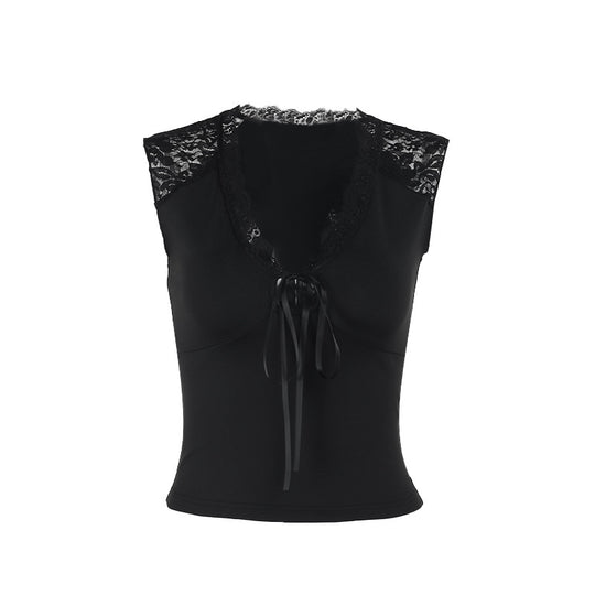 Damen Spitzen-Bustier mit dekorativen Schleifendetails R&B