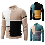 Herren modischer Rollkragenpullover mit grafischem Zopfmuster R&B 1758205596