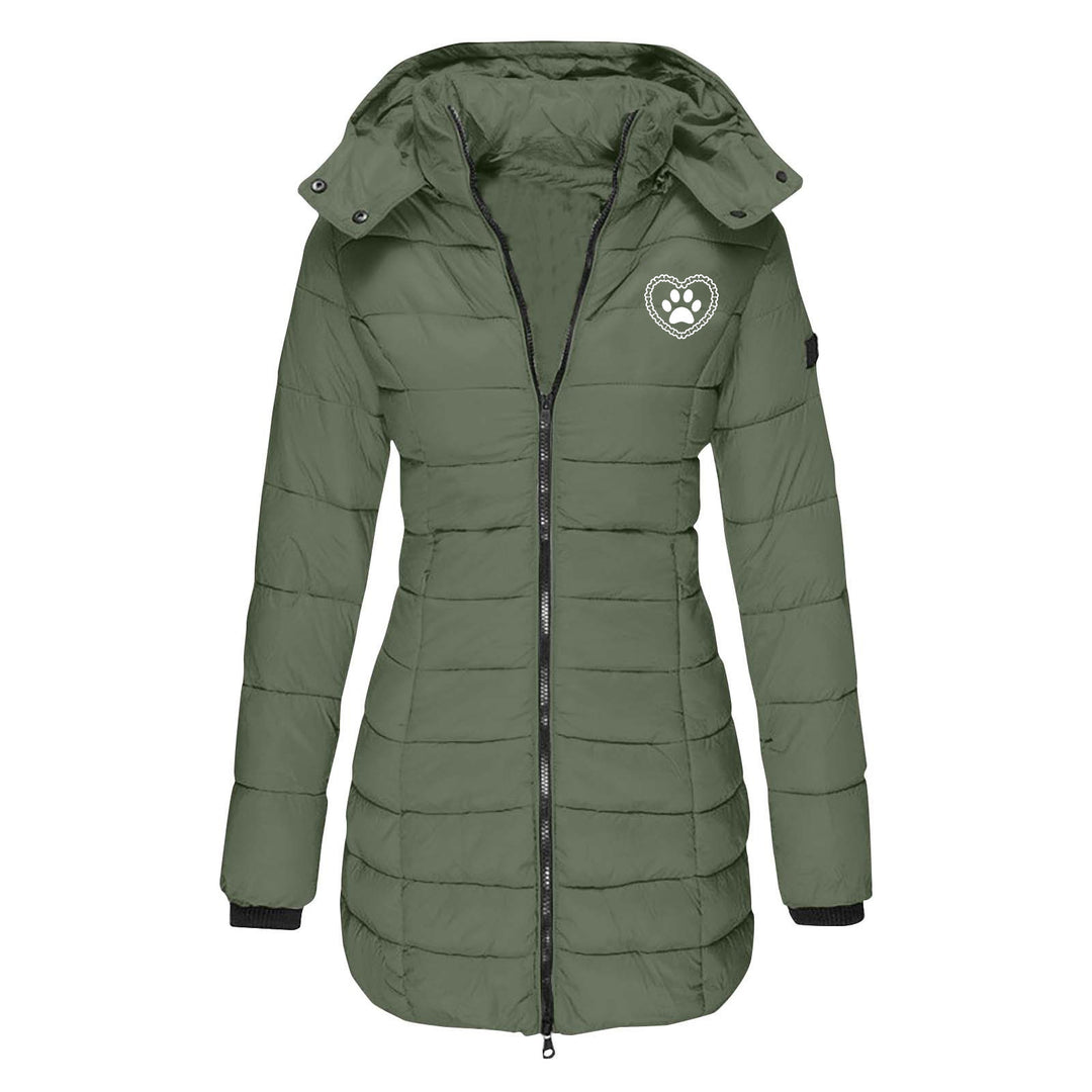 Damen gefütterte Übergangsjacke mit abnehmbarer Kapuze R&B