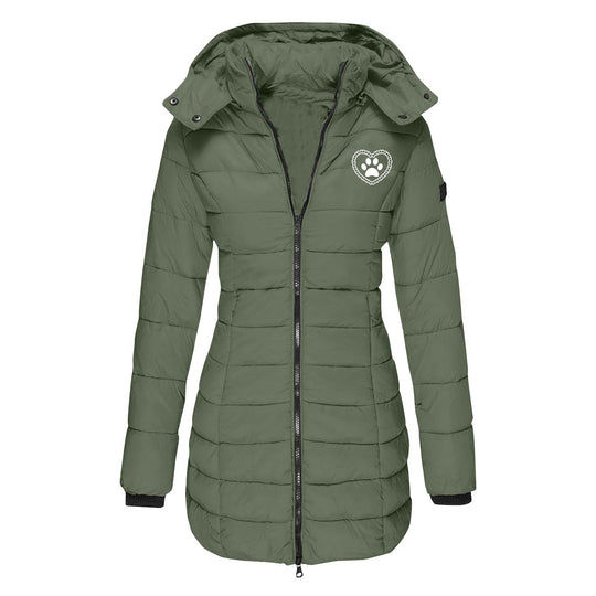 Damen gefütterte Übergangsjacke mit abnehmbarer Kapuze R&B