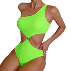 Damen Einseitiger Cut-Out Badeanzug mit attraktiven Details R&B