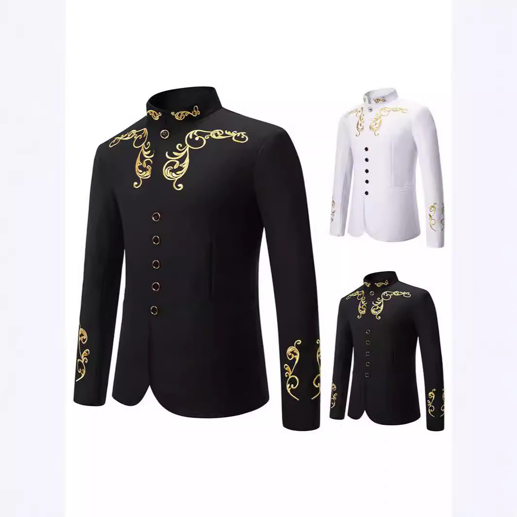Herren Eleganter Blazer mit kunstvollen Stickereien R&B