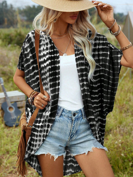 Damen Leichtes Kimono mit modernem Batikdesign R&B