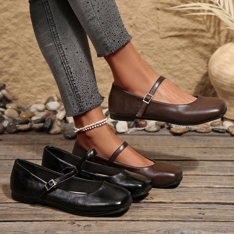 Damen Ballerinas mit elegantem Riemchenverschluss R&B