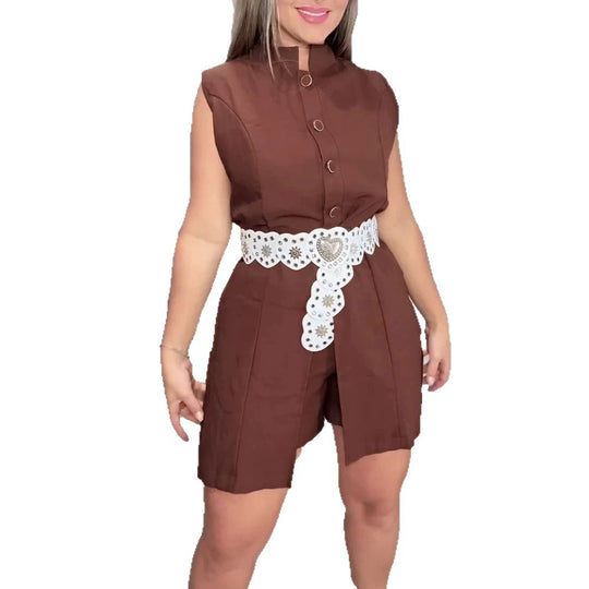Damen lässiger Zweiteiler mit hochwertigem Material und praktischem Design R&B