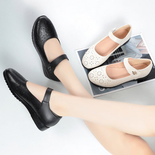 Damen Komfortable Ballerinas mit Mary Jane Verschluss R&B